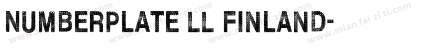Numberplate LL Finland字体转换